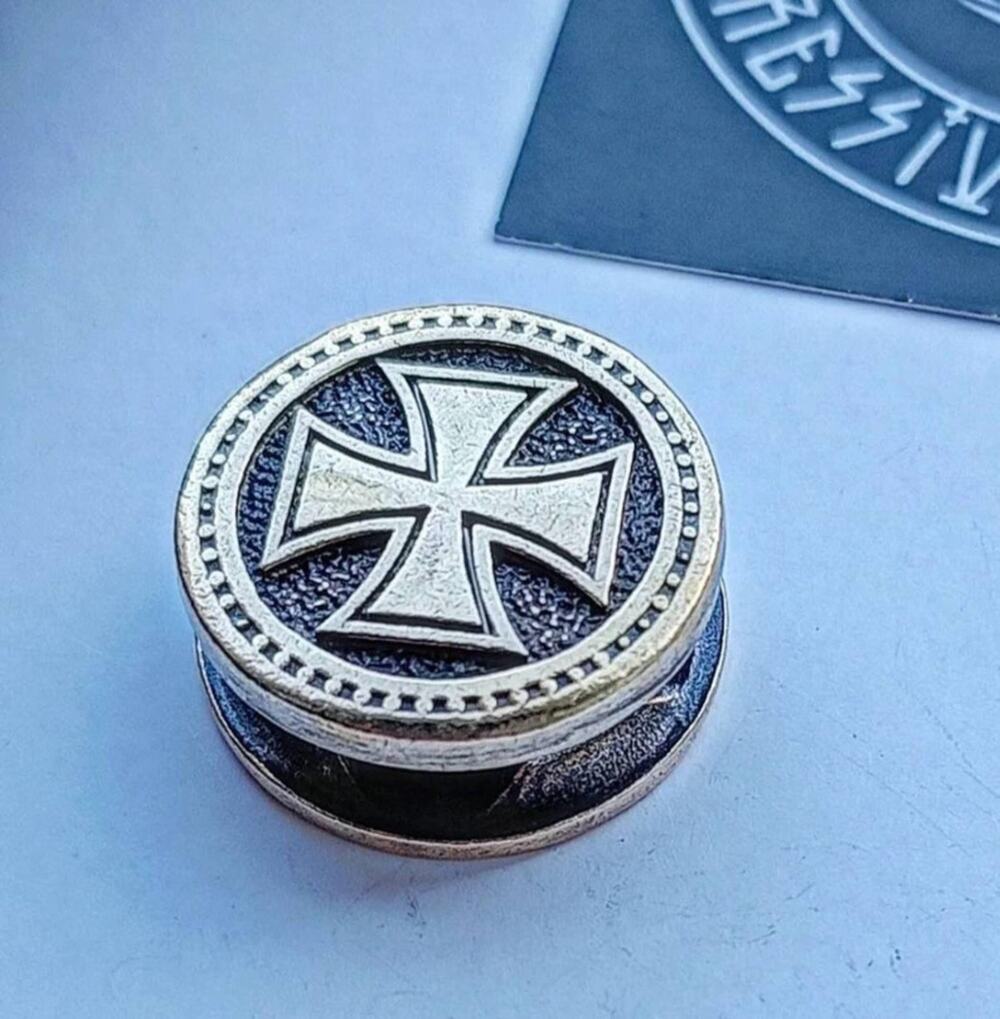 Templar Cross Bead, Brass Charm, Viking Jewelry & Craft Supply, Ships from USA